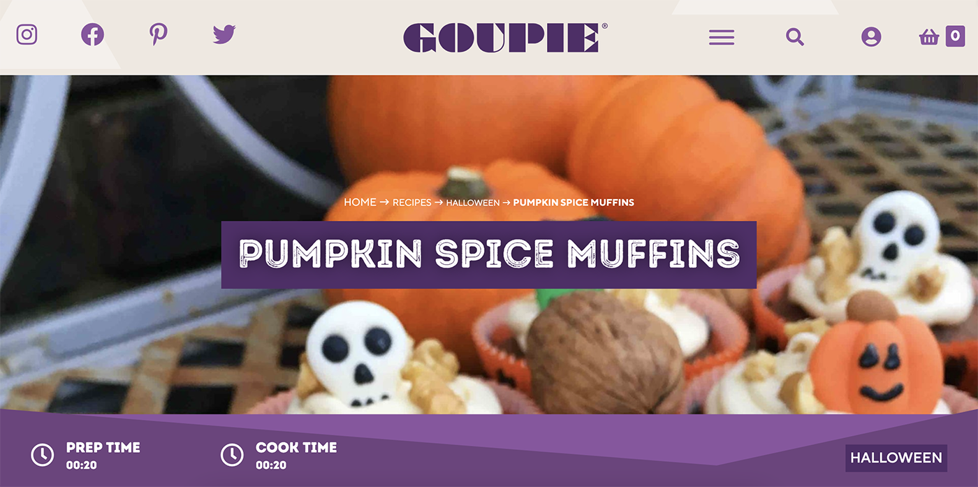 Goupie recipes desktop screenshot